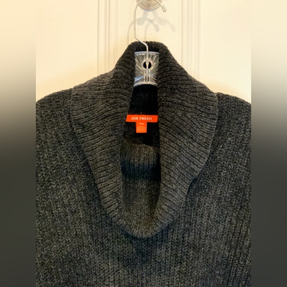 Joe Fresh Oversized Cowl Neck Cozy Black Sweater - Size M - Picture 4 of 4